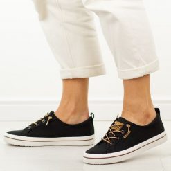 Czarne trampki damskie Lee Cooper 4059. Czarne trampki i tenisówki damskie Lee Cooper, bez wzorów, z gumy. Za 159.00 zł.