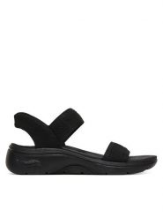 Skechers Sandały Slip-Ins: Arch Fit 2.0 Sandal - Kennedy 140844/BBK Czarny. Czarne sandały damskie Skechers, bez wzorów, z materiału, bez obcasa, na płaskiej podeszwie. Za 379.99 zł.