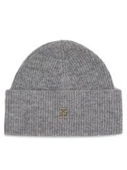 Tommy Hilfiger Czapka Th Evening Beanie AW0AW15319 Szary. Szare czapki zimowe damskie Tommy Hilfiger, z syntetyku. Za 349.99 zł.