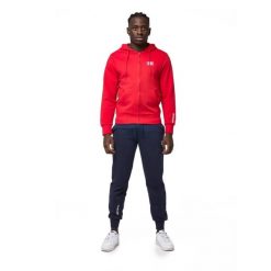 Bluza z kaptur na co dzień na siłownię. Czerwone bluzy z kapturem męskie LEONE 1947 APPAREL, xl, z bawełny. Za 218.92 zł.