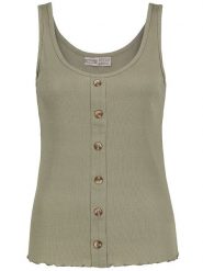 Stitch & Soul Top w kolorze khaki rozmiar: XS. Brązowe topy damskie Stitch & Soul, xs, bez wzorów, prążkowane, bez kołnierzyka. Za 34.95 zł.