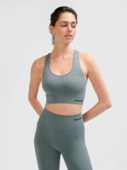Biustonosz dla kobiet Hummel Seamless. Szare biustonosze sportowe damskie HUMMEL, bez wzorów, z poliamidu. Za 168.00 zł.