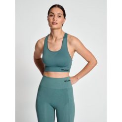 Stanik fitness cardio Hummel hmltif. Niebieskie biustonosze sportowe damskie HUMMEL, bez wzorów. Za 161.00 zł.
