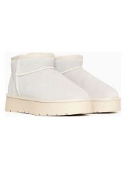 NICEBAY Skórzane botki zimowe "Mina" w kolorze kremowym rozmiar: 36. Brązowe botki damskie Nicebay, na zimę, ze skóry, bez obcasa, na platformie, bez zapięcia. Za 187.52 zł.