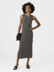 Vero Moda Sukienka letnia Fiona 10290338 Czarny Loose Fit. Czarne sukienki damskie Vero Moda, na lato, l, bez wzorów, z wiskozy, bez kołnierzyka, bez ramiączek. Za 179.99 zł.