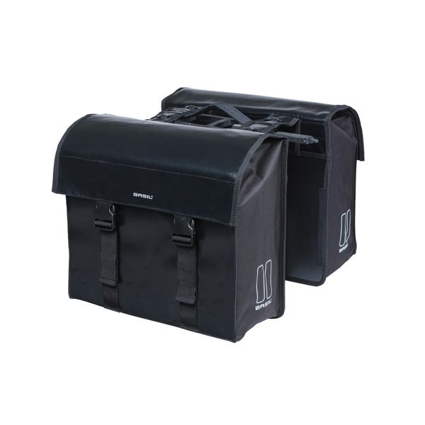 Podwójna torba rowerowa „Urban Load MIK 2.0”. Czarne torebki klasyczne damskie BASIL, bez wzorów, z materiału, bez dodatków. Za 315.95 zł.