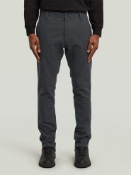 G-Star Spodnie chino w kolorze antracytowym rozmiar: W34/L30. Czarne spodnie materiałowe męskie G-Star, bez wzorów, z bawełny, retro. Za 210.81 zł.