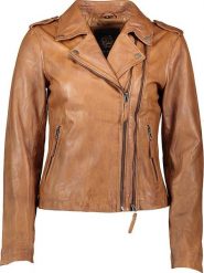 Apple of Eden Skórzana kurtka w kolorze jasnobrązowym rozmiar: 36. Brązowe kurtki damskie Apple of Eden, bez wzorów, z materiału, bez kaptura. Za 612.45 zł.
