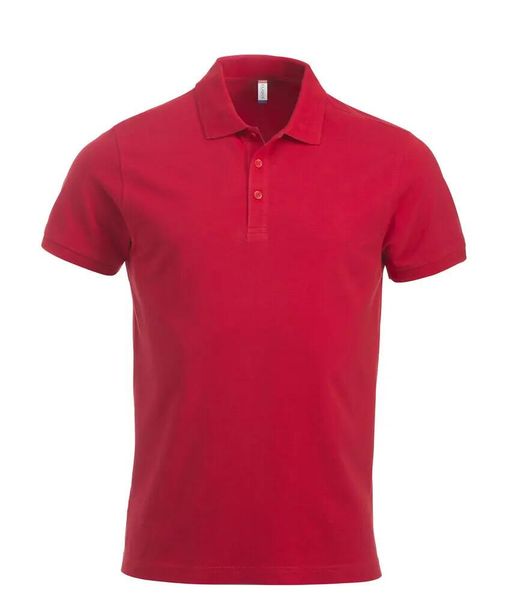 Clique Classic Lincoln S/S koszulka polo z bawełny, nowoczesny krój. Czerwone koszulki polo męskie CLIQUE, s, bez wzorów, z bawełny, bez ramiączek. Za 121.16 zł.