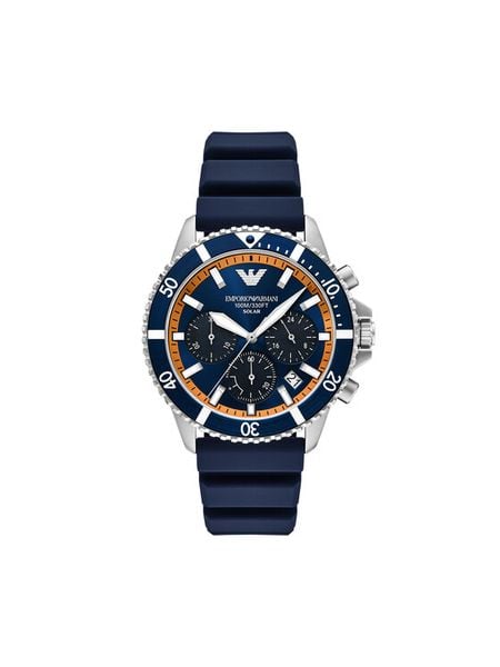 Emporio Armani Zegarek World Explorer AR11696 Granatowy. Niebieskie, analogowe zegarki męskie Emporio Armani. Za 1,489.00 zł.