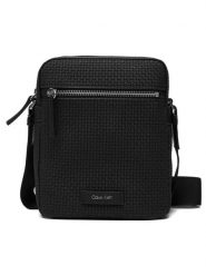 Calvin Klein Saszetka Embossed Woven Reporter LV04D3208G Czarny. Czarne saszetki męskie CALVIN KLEIN, ze skóry. Za 369.99 zł.