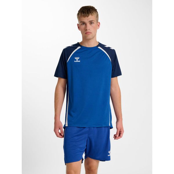 Koszulka Hummel Lead 2.0. Niebieskie t-shirty sportowe męskie HUMMEL, bez ramiączek, do piłki nożnej. Za 126.50 zł.