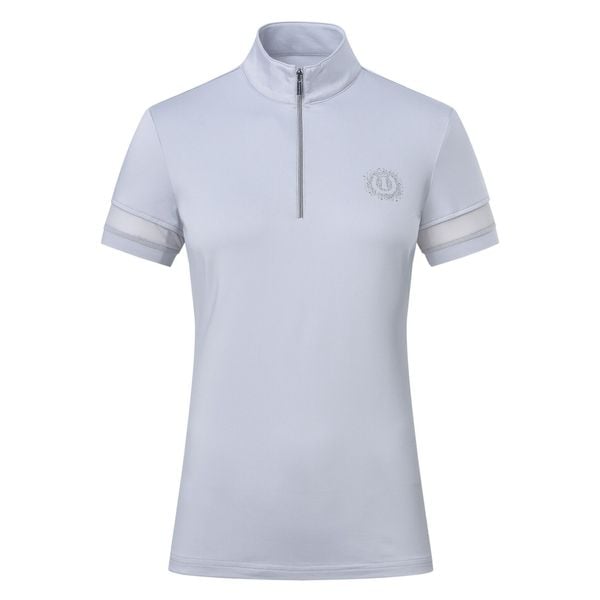 Imperial Riding Tech Top Gina - Crystal. Szare topy damskie IMPERIAL RIDING, bez wzorów, bez kołnierzyka. Za 247.50 zł.