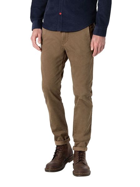 Timezone Spodnie chino "Janno" - Slim fit - w kolorze karmelowym rozmiar: W32/L32. Brązowe spodnie materiałowe męskie Timezone, bez wzorów. Za 143.90 zł.