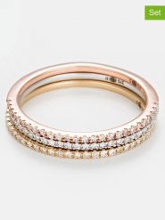 DIAMANTA Złote pierścionki (3 szt.) "Belles Alliances" z diamentami rozmiar: 54. Żółte pierścionki damskie DIAMANTA, z diamentem, złote. Za 3,044.99 zł.