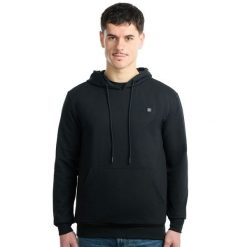 Bluza z kapturem i wbudowaną baterią ESSENTIAL. Czarne bluzy z kapturem męskie G-HEAT, s, z bawełny. Za 455.01 zł.