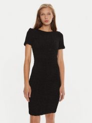 DKNY Sukienka codzienna DD4E1B89 Czarny Regular Fit. Czarne sukienki damskie DKNY, na co dzień, bez wzorów, z syntetyku, bez kołnierzyka, bez ramiączek, proste. Za 379.99 zł.