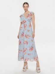 Vila Sukienka letnia Karin 14089077 Błękitny Regular Fit. Niebieskie sukienki damskie Vila, na lato, bez wzorów, z syntetyku, bez kołnierzyka, bez ramiączek. Za 249.99 zł.