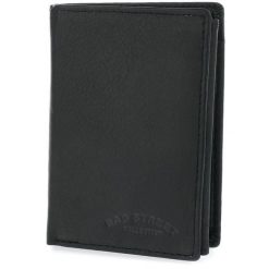 Czarny Skórzany Portfel Męski Pionowy Bag Street 521. Czarne portfele męskie bez wzorów, ze skóry. Za 43.99 zł.