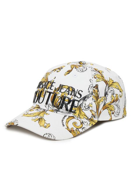 Versace Jeans Couture Czapka z daszkiem 78VAZK10 Biały. Białe czapki z daszkiem damskie Versace Jeans Couture, bez wzorów, z bawełny. Za 159.99 zł.