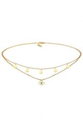 Elli Choker damski Evil Eye z kryształami wykonany z srebra próby 925 Sterling Silver Naszyjniki 1 ct Damski. Szare naszyjniki damskie Elli, na co dzień, pozłacane. Za 403.99 zł.