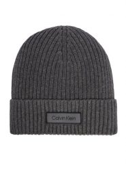Calvin Klein Czapka LV04D8053G Szary. Szare czapki zimowe damskie CALVIN KLEIN, z bawełny. Za 169.99 zł.