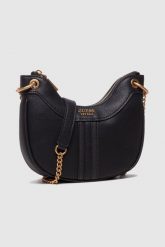 GUESS Czarna torebka crossbody kasinta mini. Czarne torebki klasyczne damskie Guess, z aplikacjami, bez dodatków. W wyprzedaży za 399.99 zł.