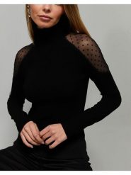 Milan Kiss Golf w kolorze czarnym rozmiar: L. Czarne golfy damskie Milan Kiss, l, z aplikacjami, bez ramiączek. Za 113.99 zł.