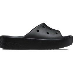 Klapki plażowe damskie Crocs Classic Platform Slide. Czarne klapki damskie Crocs, bez wzorów, bez obcasa. Za 169.99 zł.