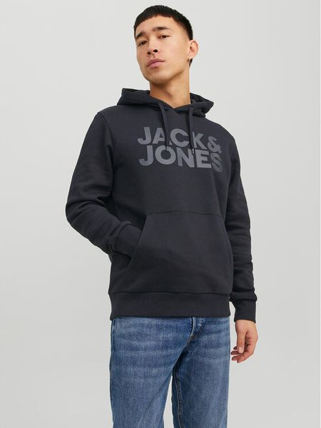 Jack & Jones Bluza Corp 12152840 Czarny Standard Fit. Czarne bluzy bez kaptura męskie Jack & Jones, m, z bawełny. Za 189.99 zł.