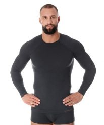 Koszulka wełniana z długim rękawem męska Brubeck ACTIVE WOOL. Niebieskie bielizna termoaktywna męska Brubeck, m, bez wzorów, z poliamidu. Za 232.00 zł.