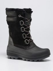 Kamik Skórzane kozaki zimowe "Lauren" w kolorze czarnym rozmiar: 37. Czarne kozaki damskie Kamik, z polaru, z okrągłym noskiem, bez obcasa. Za 478.62 zł.