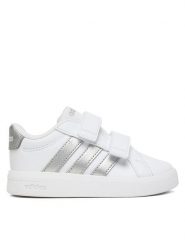 Adidas Sneakersy Grand Court 3.0 Infants JP9373 Biały. Białe buty sportowe dziewczęce Adidas, bez wzorów, ze skóry, bez zapięcia. Za 139.99 zł.