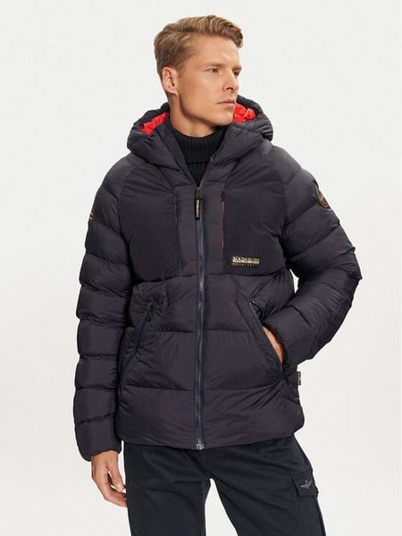 Napapijri Kurtka zimowa Moesa NP0A4I1R Granatowy Regular Fit. Niebieskie kurtki męskie Napapijri, na zimę, l, bez wzorów, z syntetyku, bez kaptura. Za 809.99 zł.