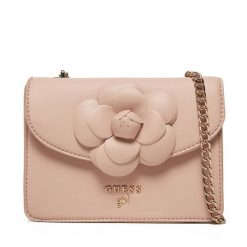 Torebka Guess. Czerwone torebki klasyczne damskie Guess, z aplikacjami, wizytowe, bez kołnierzyka, bez ramiączek. Za 169.99 zł.