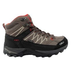 Męskie Skórzane Buty Za Kostkę Rigel. Brązowe buty trekkingowe męskie CMP, z materiału, za kostkę, bez zapięcia, trekkingowe. Za 571.99 zł.