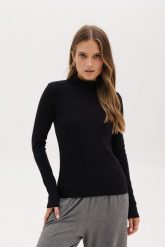 BLUZKA AMY CZARNA S - Flawless. Czarne bluzki damskie Flawless, s, bez wzorów, z bawełny, biznesowe, bez kołnierzyka, bez ramiączek. Za 186.15 zł.