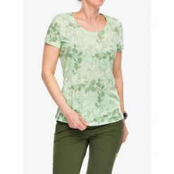 Koszulka szybkoschnąca damska Vaude Skomer AOP T-Shirt. Zielone bluzki sportowe damskie Vaude, bez wzorów, bez ramiączek. Za 130.99 zł.