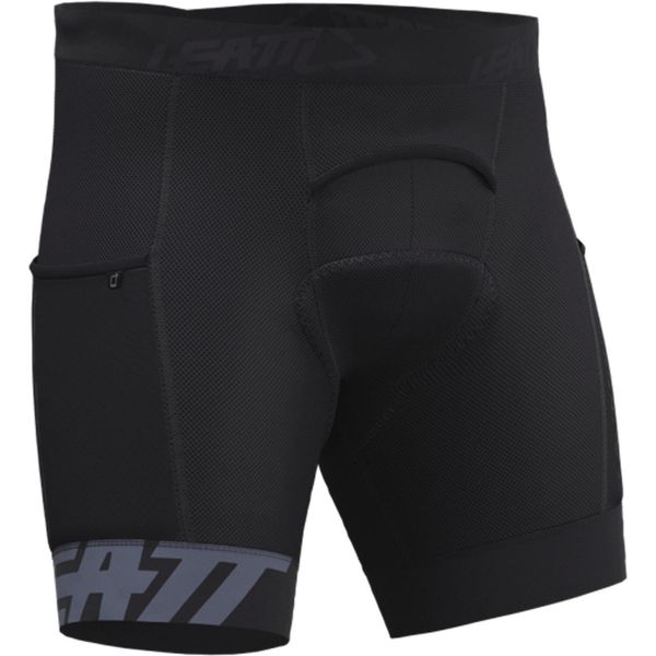 Spodenki wewnętrzne z pampersem LEATT Short Liner MTB 3.0. Czarne szorty damskie LEATT, bez wzorów. Za 399.00 zł.