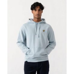 Bluza z kapturem Lyle & Scott. Niebieskie bluzy z kapturem męskie LYLE AND SCOTT, m. Za 333.40 zł.