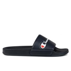 Klapki męskie basenowe Champion SLIDE VARSITY. Niebieskie klapki i japonki męskie CHAMPION, z gumy. Za 98.00 zł.
