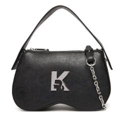 Torebka Karl Lagerfeld Jeans. Czarne torebki klasyczne damskie Karl Lagerfeld Jeans, bez wzorów, z jeansu, bez dodatków. Za 659.99 zł.
