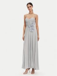 Elisabetta Franchi Sukienka wieczorowa AB-R22-52E2 Błękitny Regular Fit. Niebieskie sukienki damskie Elisabetta Franchi, bez wzorów, z wiskozy, wizytowe, bez kołnierzyka, bez ramiączek. Za 3,389.00 zł.