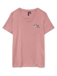 Vero Moda Koszulka w kolorze jasnoróżowym rozmiar: XS. Różowe bluzki damskie Vero Moda, xs, bez wzorów, z bawełny, bez kołnierzyka, bez ramiączek. Za 48.28 zł.