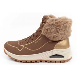 Buty Skechers Uno Rugged 167993/TPGD brązowe. Brązowe buty sportowe na co dzień damskie bez wzorów, z polaru. Za 692.27 zł.