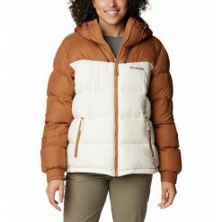 Kurtka Turystyczna Puchowa Damska Columbia Pike Lake II Insulated Jacket. Brązowe kurtki damskie Columbia, l, bez wzorów, z puchu, bez kaptura. Za 429.99 zł.