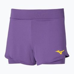 Spodenki tenisowe damskie Mizuno Flex Short patrician. Fioletowe szorty damskie Mizuno, bez wzorów, sportowe. Za 109.99 zł.