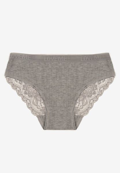 Szare Prążkowane Majtki Figi z Bawełny Zdobione Koronką Erwelia. Szare figi damskie Born2be, l, z aplikacjami, z bawełny. Za 4.99 zł.