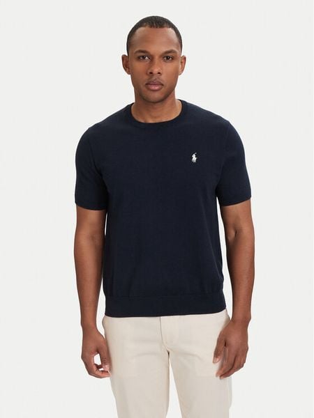 Polo Ralph Lauren T-Shirt 710980681001 Granatowy Regular Fit. Niebieskie koszulki polo męskie Polo Ralph Lauren, m, bez wzorów, z bawełny, bez ramiączek. Za 769.99 zł.