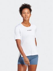 Adidas Koszulka techniczna Terrex Multi T-Shirt HM4040 Biały Regular Fit. Białe bluzki sportowe damskie Adidas, m, bez wzorów, z syntetyku, bez ramiączek. Za 99.99 zł.
